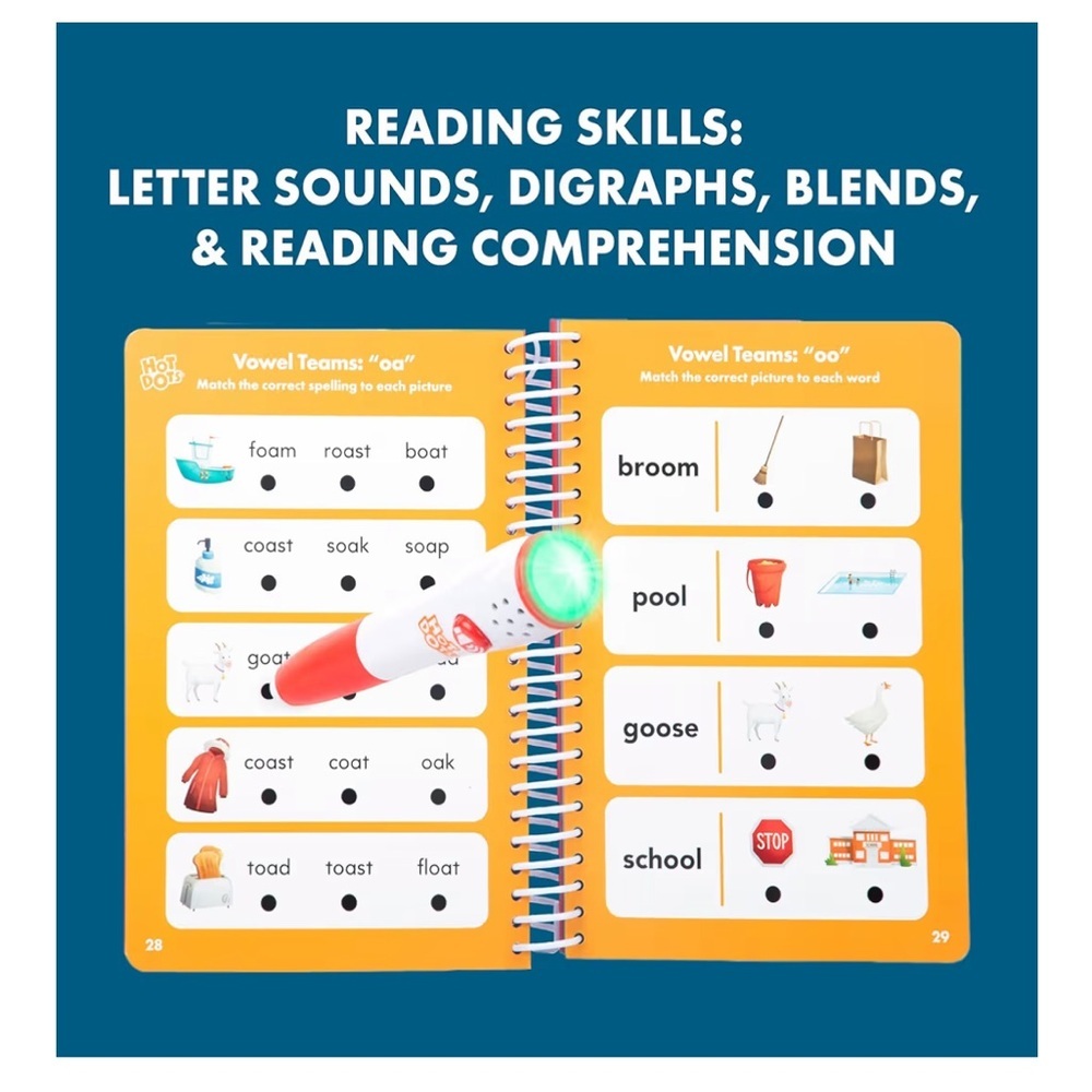 Hot Dots 1st Grade Reading & Math Learning Set with Interactive Pen - Picture 2 of 4